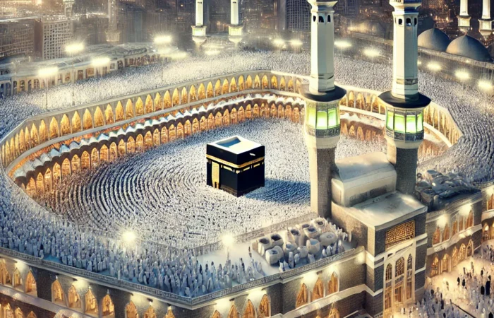 vue de la Kaaba à La Mecque. Profitez des meilleurs forfaits pour le hajj 2025